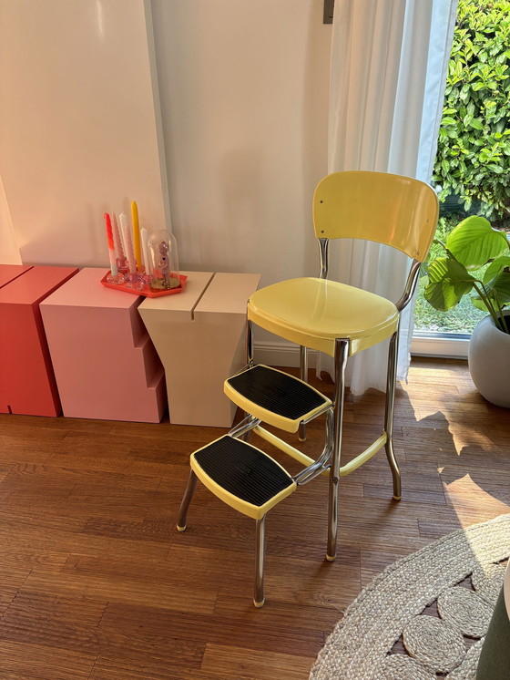 Image 1 of Cosco Hochstuhl Kinderstuhl Stuhl Treppenstuhl Barhocker 50er Gelb Metall