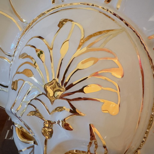 Venezianische Lampe Karneval Maske vergoldet / Made in Italy