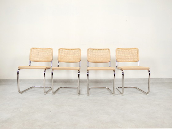 Image 1 of  Satz von 4 S32 Thonet-Stühlen von Marcel Breuer