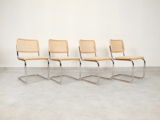 Image 1 of  Satz von 4 S32 Thonet-Stühlen von Marcel Breuer