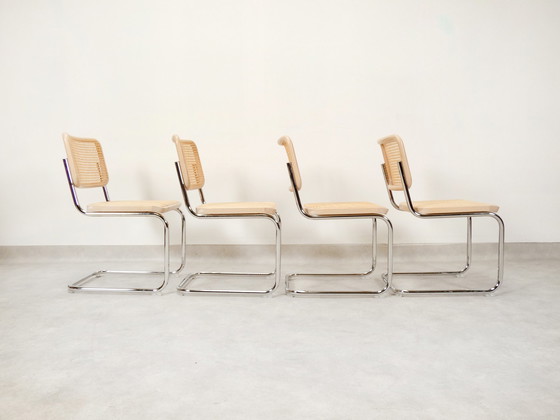 Image 1 of  Satz von 4 S32 Thonet-Stühlen von Marcel Breuer