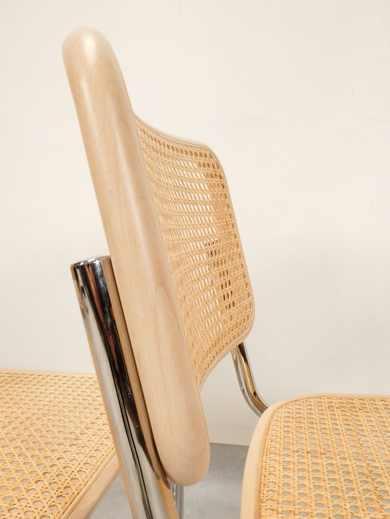 Image 1 of  Satz von 4 S32 Thonet-Stühlen von Marcel Breuer