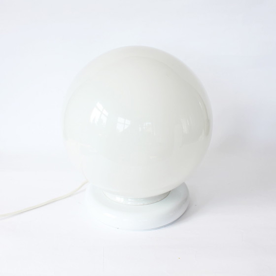 Image 1 of Vintage Glas Globus Tischlampe