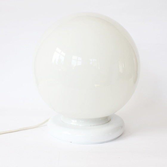Image 1 of Vintage Glas Globus Tischlampe
