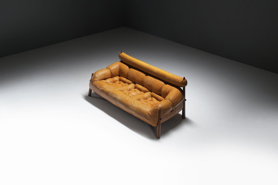 Image 1 of Atemberaubende Mp-81 Lounge Set in Cognac Leder von Percival Lafer für Lafer S.A.