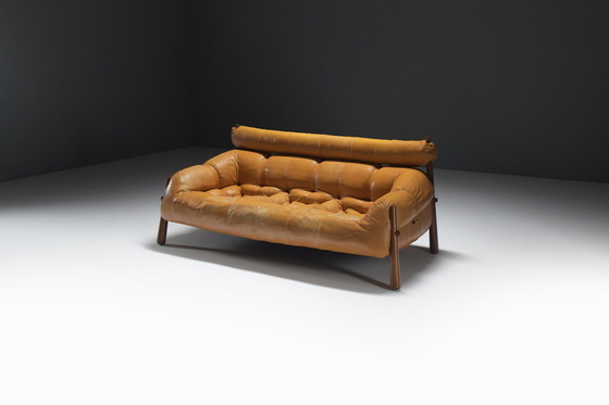 Image 1 of Atemberaubende Mp-81 Lounge Set in Cognac Leder von Percival Lafer für Lafer S.A.