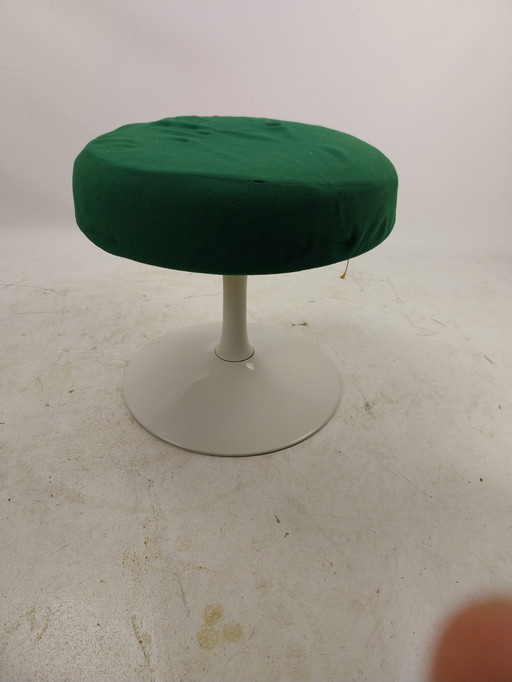 2 x midcenturymodern tulip fußhocker grün weiß