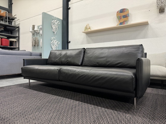 Image 1 of Gelderland 7675 Yves 3-Sitzer Sofa schwarzes Leder