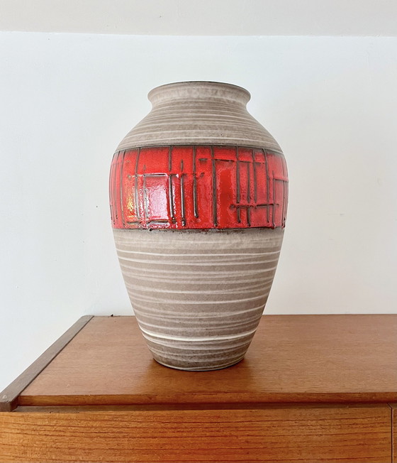 Image 1 of Westdeutsche rote Vase 1202/35