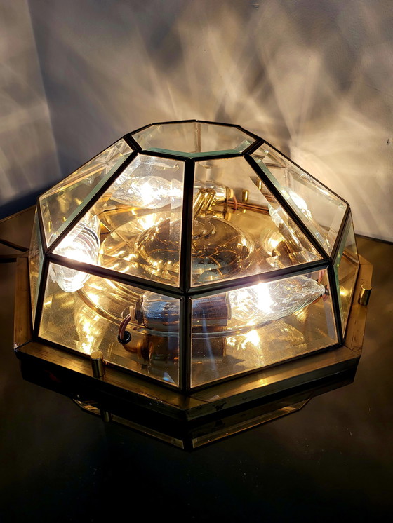 Image 1 of Achteckige Hängelampe Deknudt im Hollywood-Regency-Stil 1980