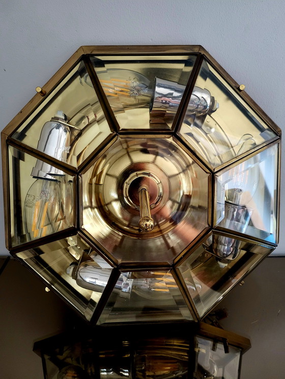 Image 1 of Achteckige Hängelampe Deknudt im Hollywood-Regency-Stil 1980