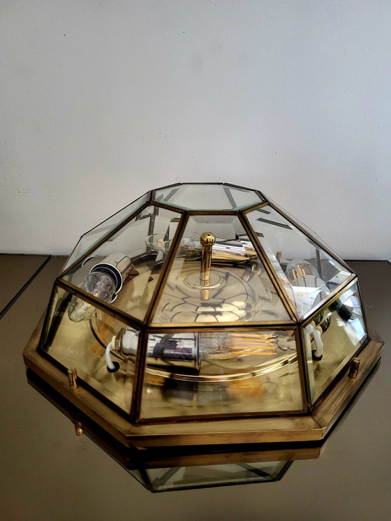 Image 1 of Achteckige Hängelampe Deknudt im Hollywood-Regency-Stil 1980