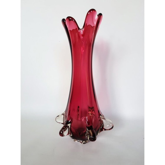 Image 1 of Vintage Vase Chambord aus Muranoglas von Fratelli Toso