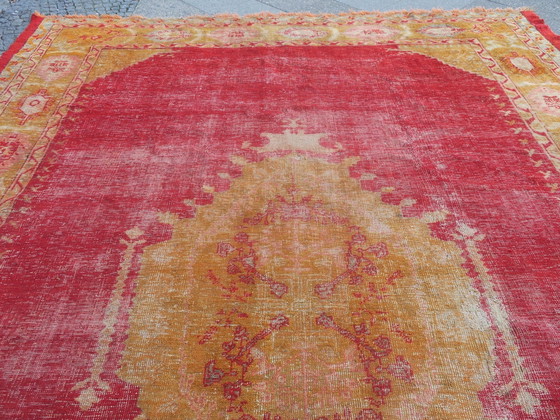 Image 1 of Antiker Oushak-Teppich in Übergröße 424 cm x 311 cm, 1890-1910
