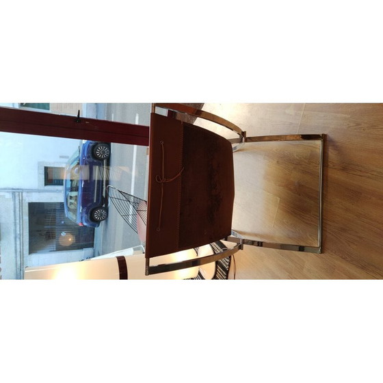 Image 1 of Klappsessel Luisa Vintage aus verchromtem Metall von Marcello Cuneo, 1970er Jahre