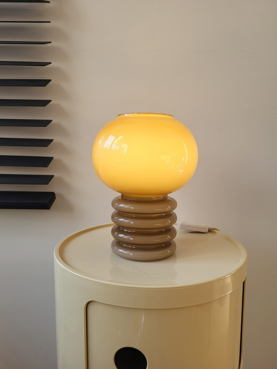 Image 1 of Tischlampe aus Opalglas, De Rupel NV, Boom, Herwig und Frank Sterckx, 1960er und 1970er Jahre