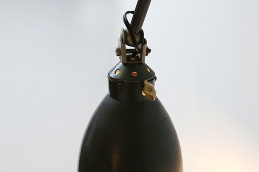 Bauhaus Schwarz Metall Agi Belgien Schere Wandleuchte Ca. 1920