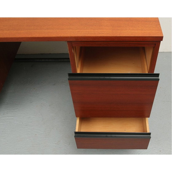 Image 1 of Vintage Schreibtisch aus Teakholz und Metall, 1960er Jahre