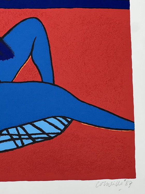 Image 1 of Signed; Guillaume Corneille Siebdruck Le Tigre Amoureux 1987 E/A