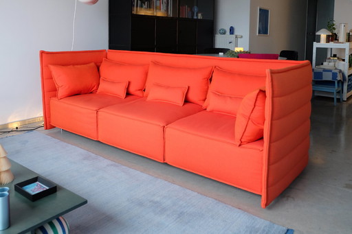 Rot/Orange Vitra Alcove Plume - 3-Sitzer