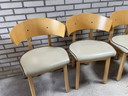 4x alte Ikea Niels Gammelgaard Lederstühle