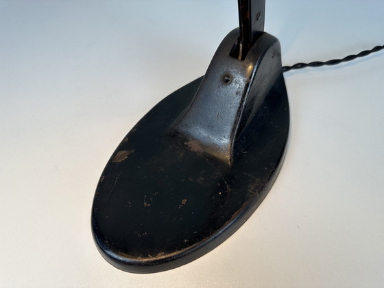 Image 1 of Art Deco Viktoria Notarlampe / Bankerlampe Emaille