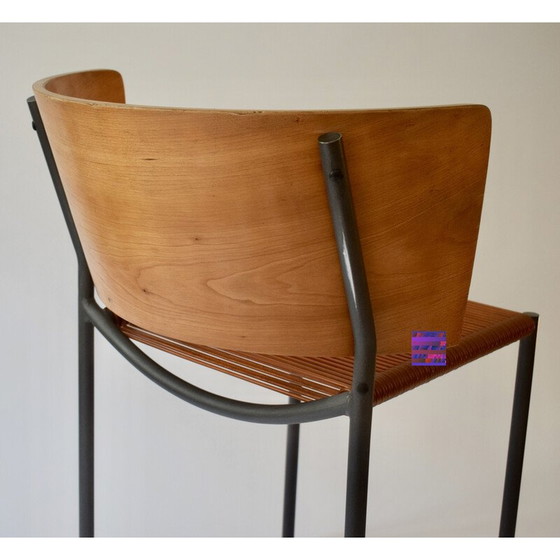 Image 1 of Vintage Lila Hunter Stuhl aus Sperrholz und Pvc-Draht von Philippe Starck für Xo, 1988