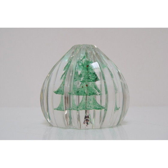 Image 1 of Briefbeschwerer aus Kunstglas von Novy Bor, Tschechoslowakei 1950