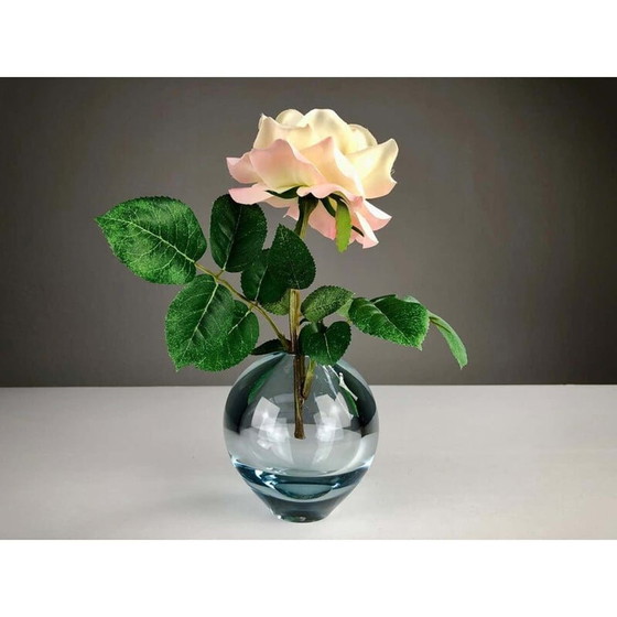 Image 1 of Vintage Vase aus mundgeblasenem dänischem Glas von Per Lütken für Holmegaard, 1950er Jahre