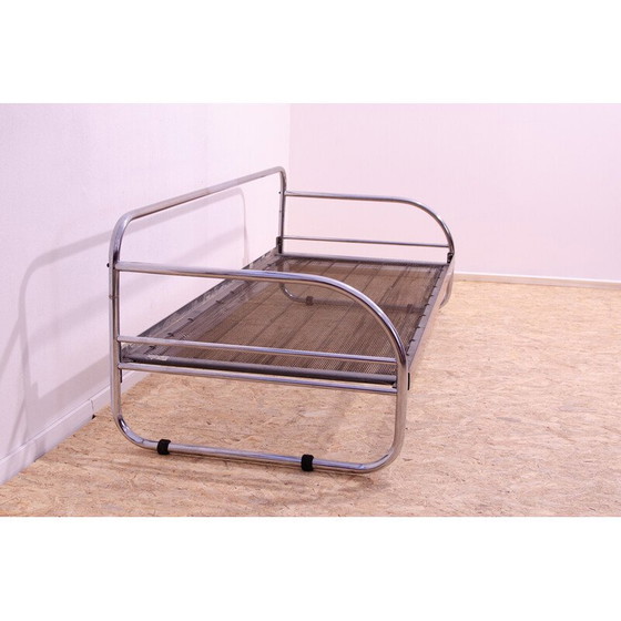 Image 1 of Vintage Bauhaus 3-Sitzer Sofa aus verchromtem Stahlrohr, 1930