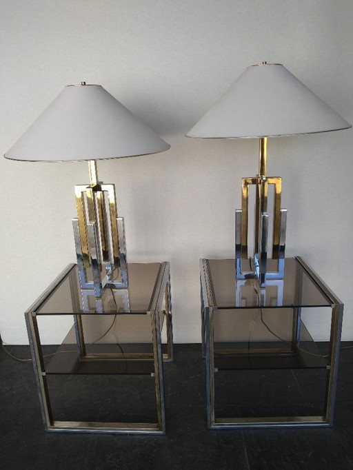 2x Regency-Design-Lampen