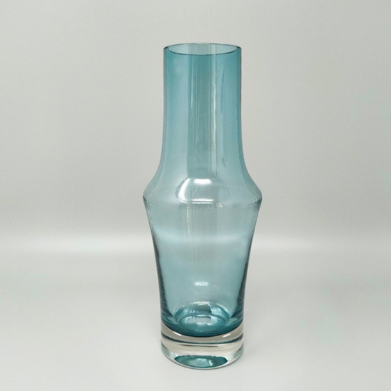 Image 1 of 1970er Erstaunliche hellblaue Vase #1376 von Tamara Aladin Vase für Riihimaki/Riihimaen Lasi Oy