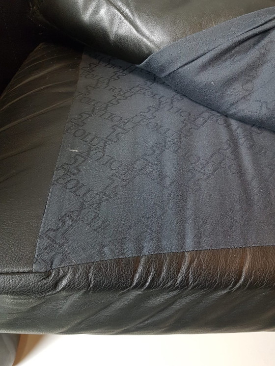 Image 1 of Leolux 'Pago Pago' Sofa-Set Schwarzes Leder | Schwarzes Leder