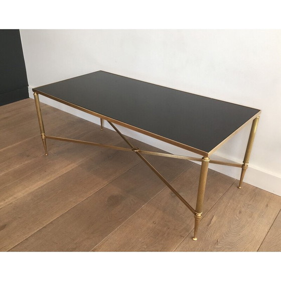 Image 1 of Neoklassischer Couchtisch aus Messing, Frankreich 1940