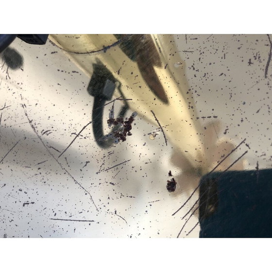 Image 1 of Vintage Stehlampe aus Messing und Glas mit Lotusblume, 1970