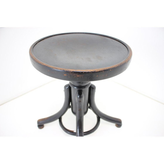 Image 1 of Alter verstellbarer Klavierhocker für Thonet, Tschechoslowakei 1920