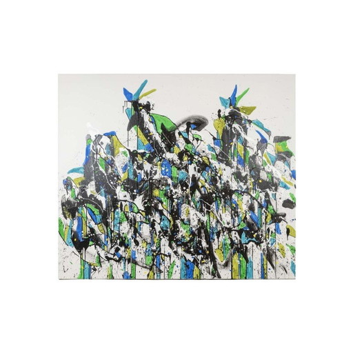 Acryl auf alter Leinwand von Dan Hôo, 2023