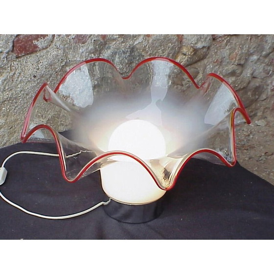 Image 1 of Klassische Gitterglaslampe für Vistosi, Italien 1970