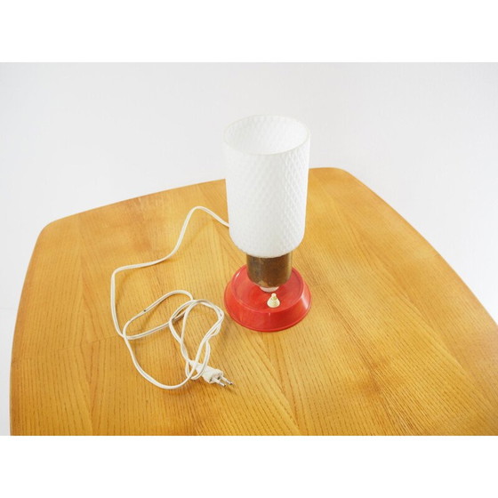 Image 1 of Tischlampe aus Messing und Glas, Polen, 1970er Jahre