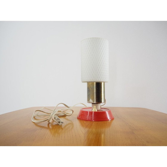 Image 1 of Tischlampe aus Messing und Glas, Polen, 1970er Jahre