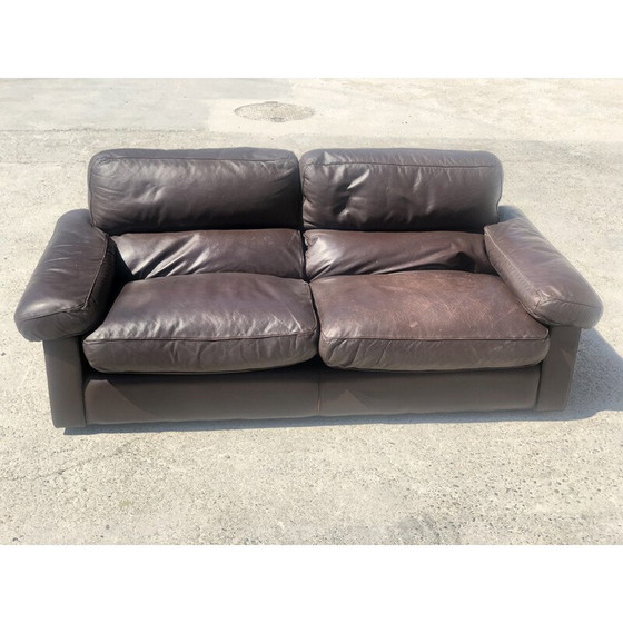 Image 1 of Paar 3-Sitzer-Sofas aus Vintage-Schokoladenleder von Tito Agnoli für Poltrona Frau, 1970