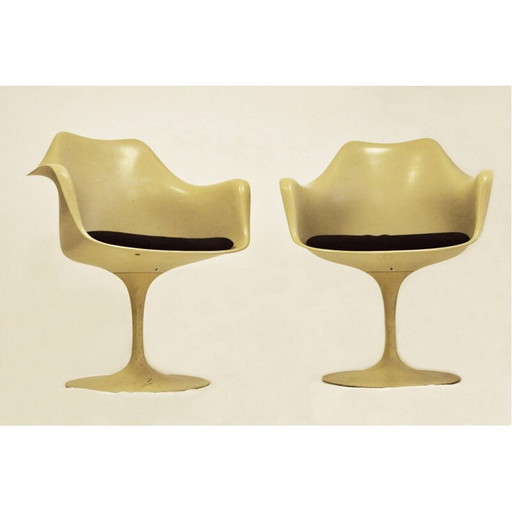 Tulip-Sessel aus beigem Fiberglas von Eero Saarinen für Knoll, 1950