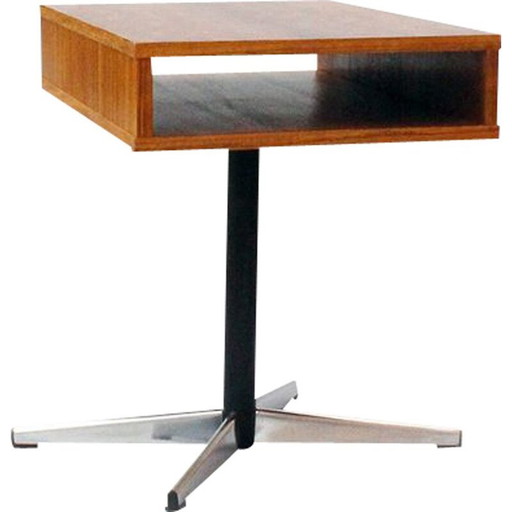 Vintage Couchtisch aus Holz und Metall, Tschechoslowakei 1960