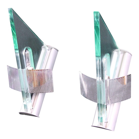 Image 1 of Artemide, Moderne Dreieckige Wandleuchten Ende 20. Jahrhundert "Icaro" Von Carlo Forcolini