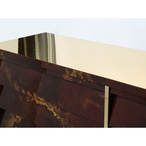 Image 1 of Vintage Anrichte aus Messing lackiert von Jansen 1970s