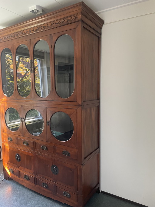 Jugendstil-Vitrine/Bücherschrank