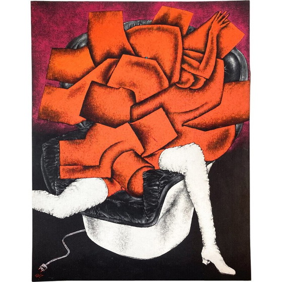 Image 1 of Vintage "Jane Birkin sur Colombo" Öl auf Leinwand von Georges Collignon