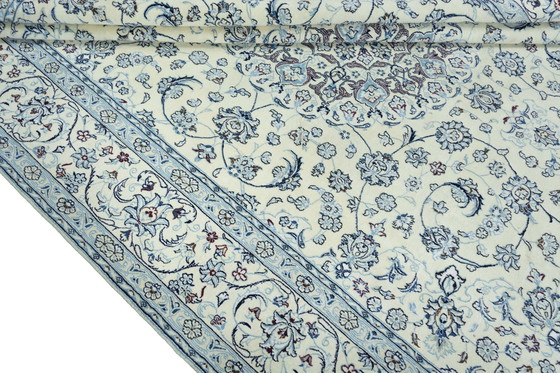 Image 1 of Handgeknüpfter Nain 9 La Mit Seide Orientteppich – 344 X 243 Cm