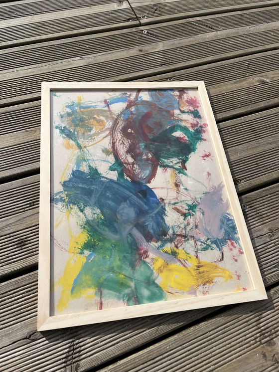 Image 1 of Abstrakte Gouache auf getöntem Papier 250G.