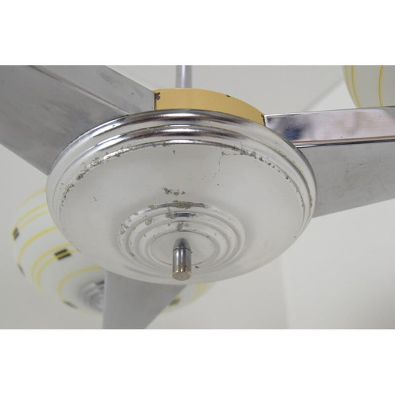 Image 1 of Vintage-Kronleuchter aus Glas von Zukov, Tschechoslowakei 1960